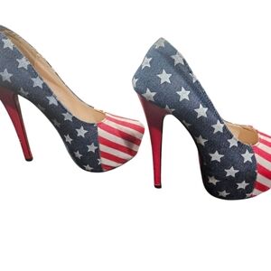 High Heel USA 🇺🇸 flag shoes